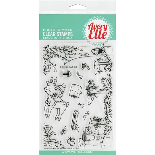 Avery Elle Woodland Scene Builder Clear Stamps